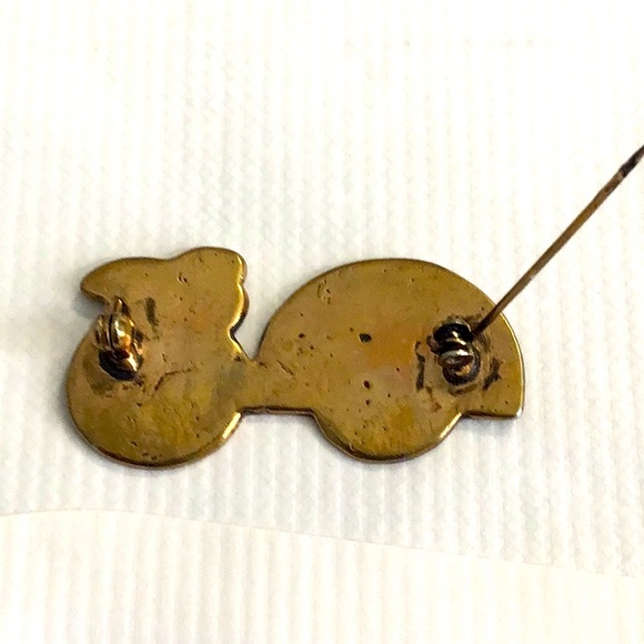 Vintage Copper smiling Children Brooch. - Picture 11 of 13